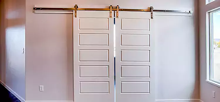 Glass Barn Door with Installation Hardware Kit Villa Park
